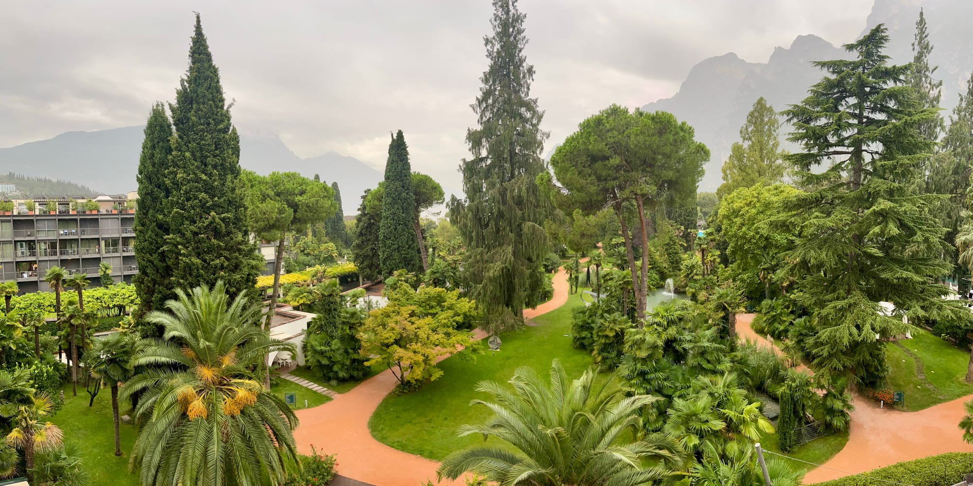 Damp and misty scene at Riva del Garda this morning