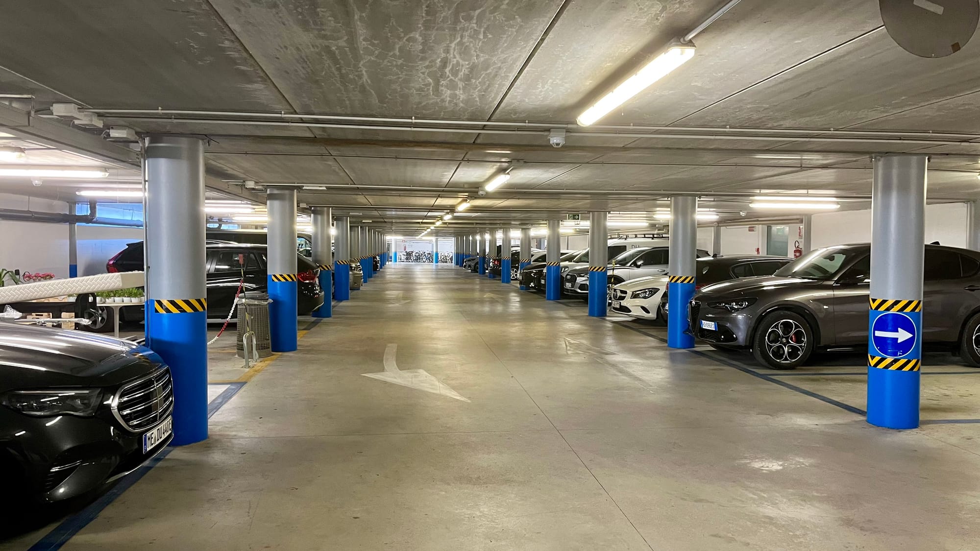Hotel parking garage