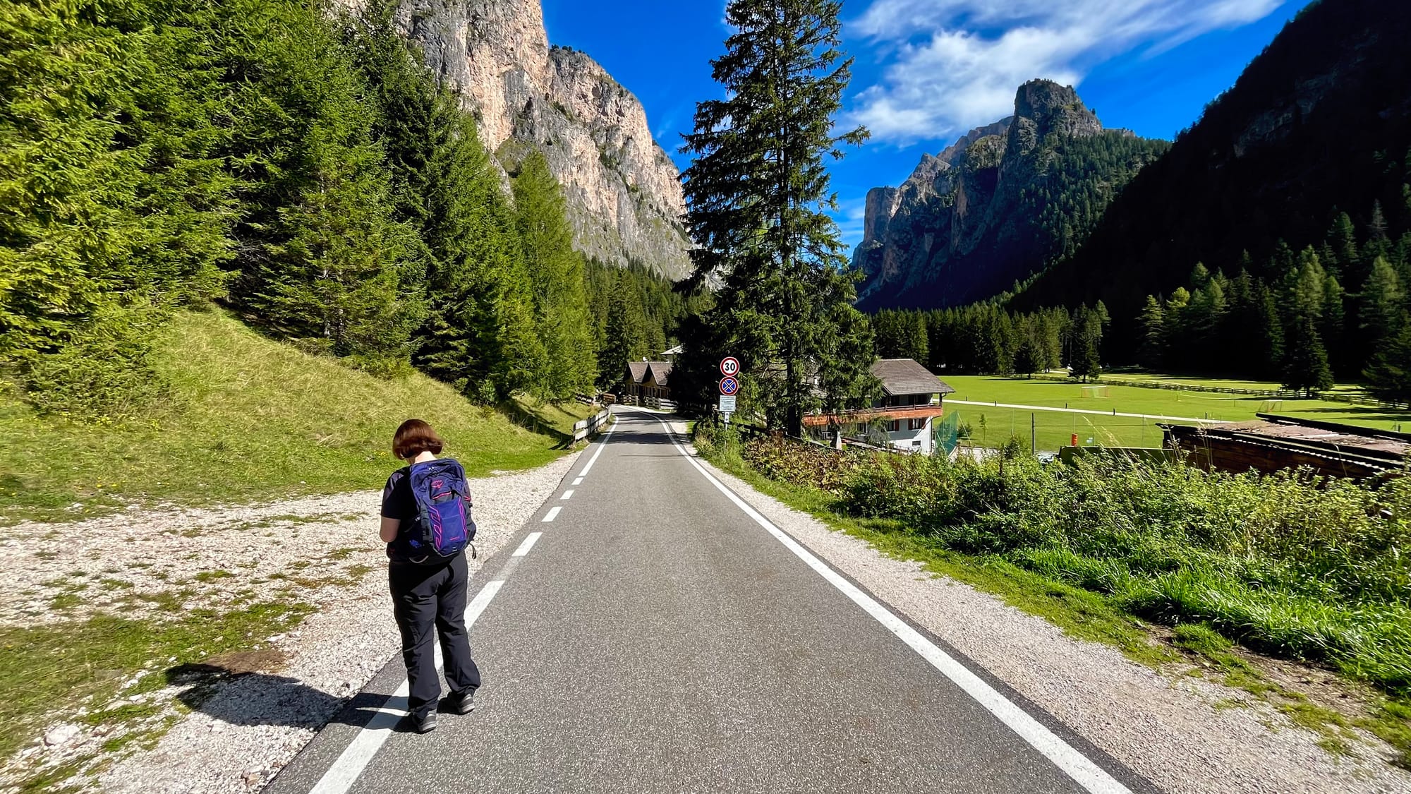 Starting our hike just outside Val Gardena