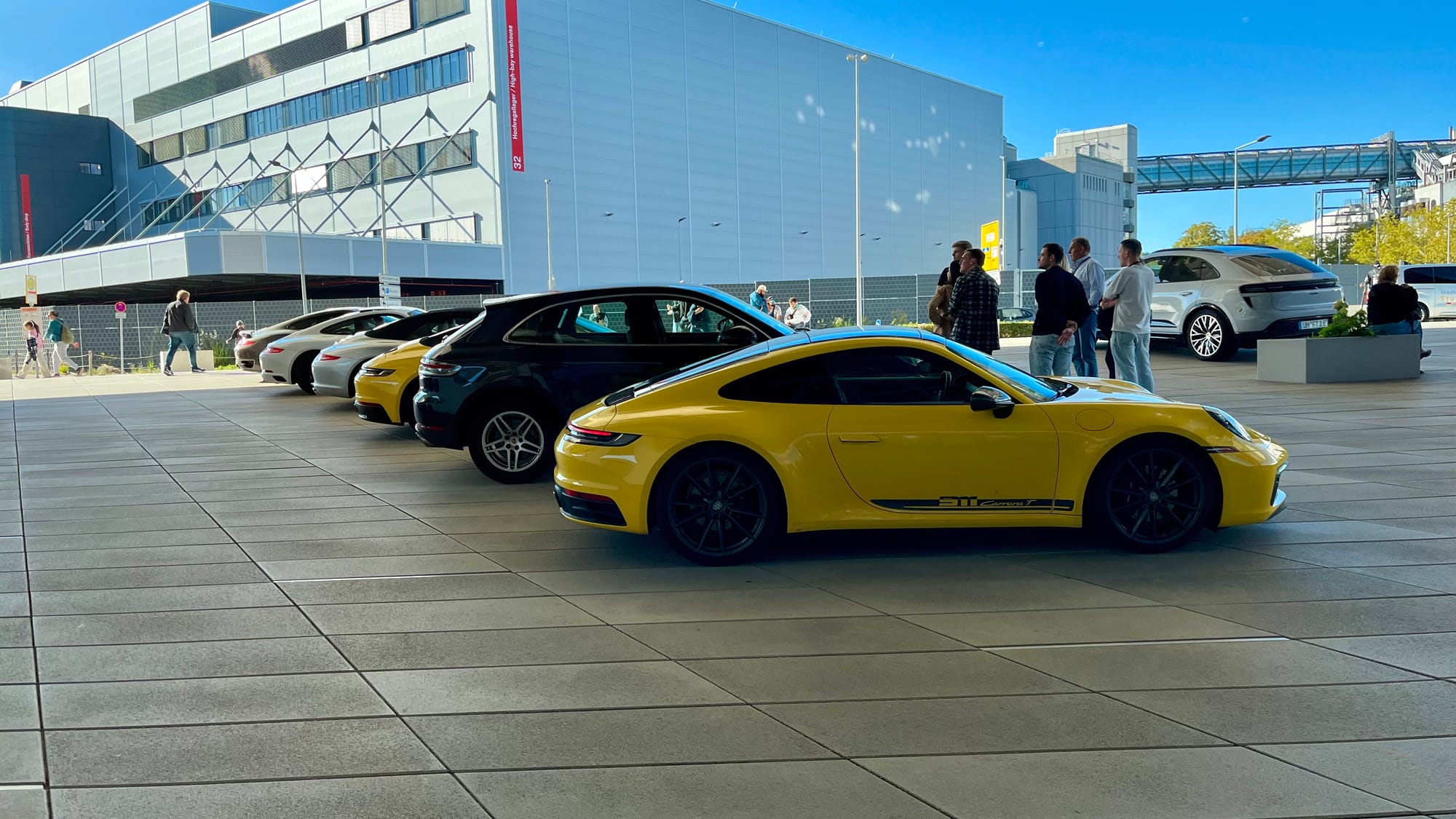 Rental cars at the Porsche Museum