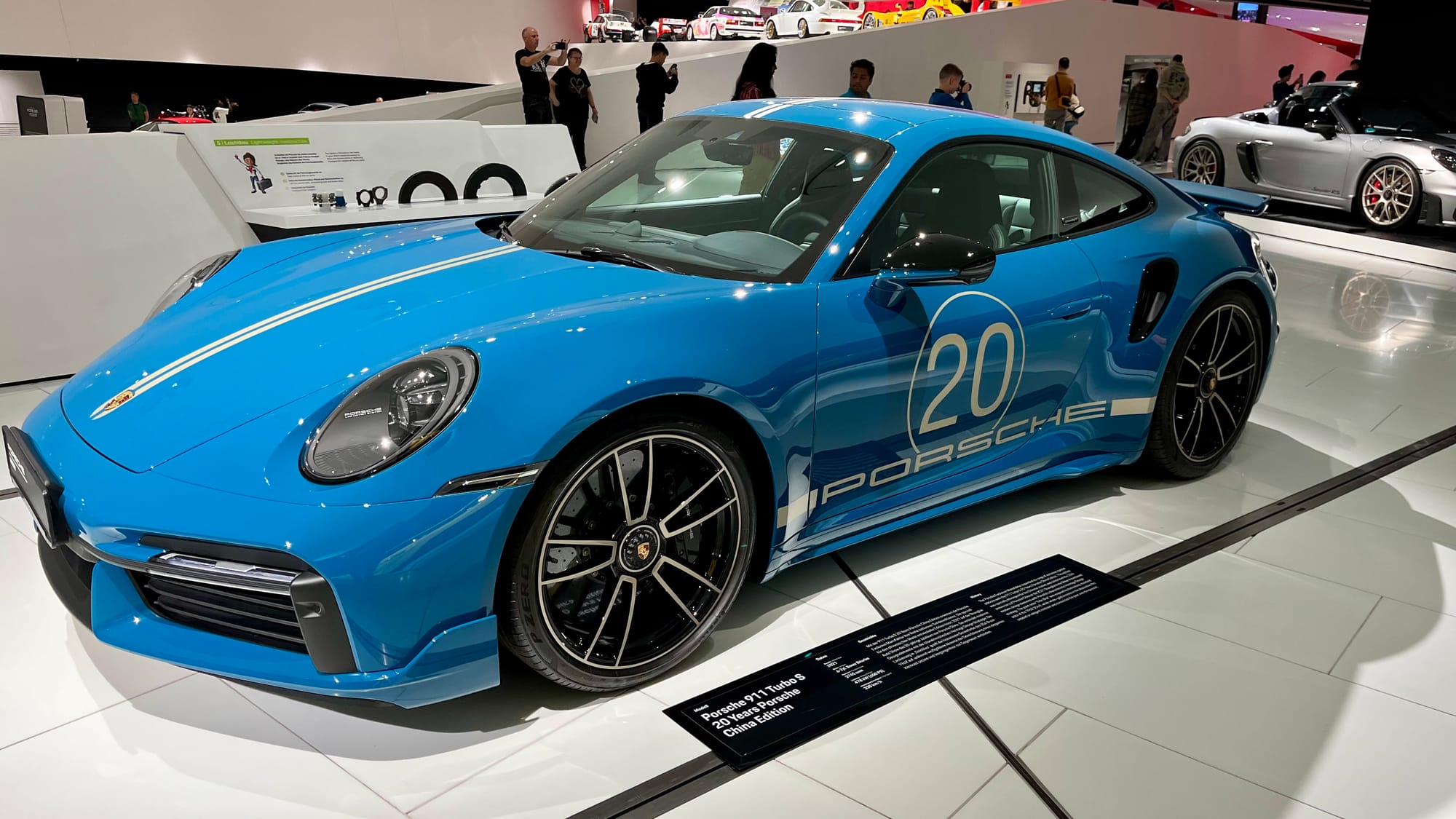 An Porsche 911 Turbo S 20 Years Porsche China Edition in Oslo Blue