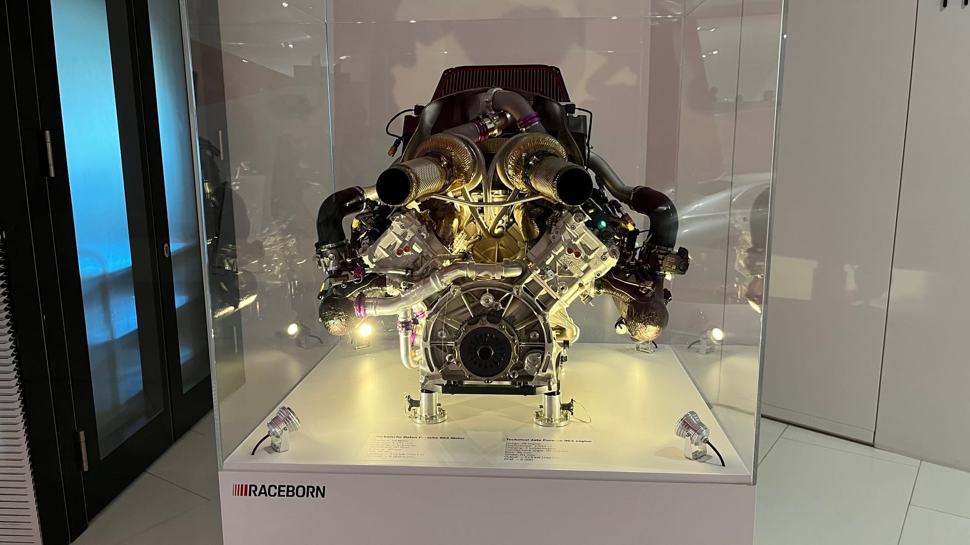 Large Porsche V8 racing engine
