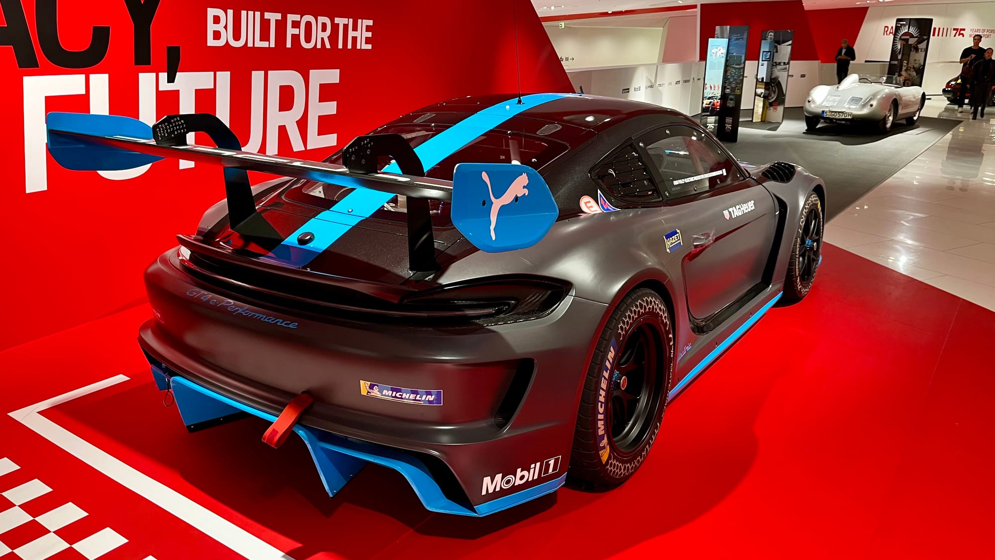 A prototype electric racing car