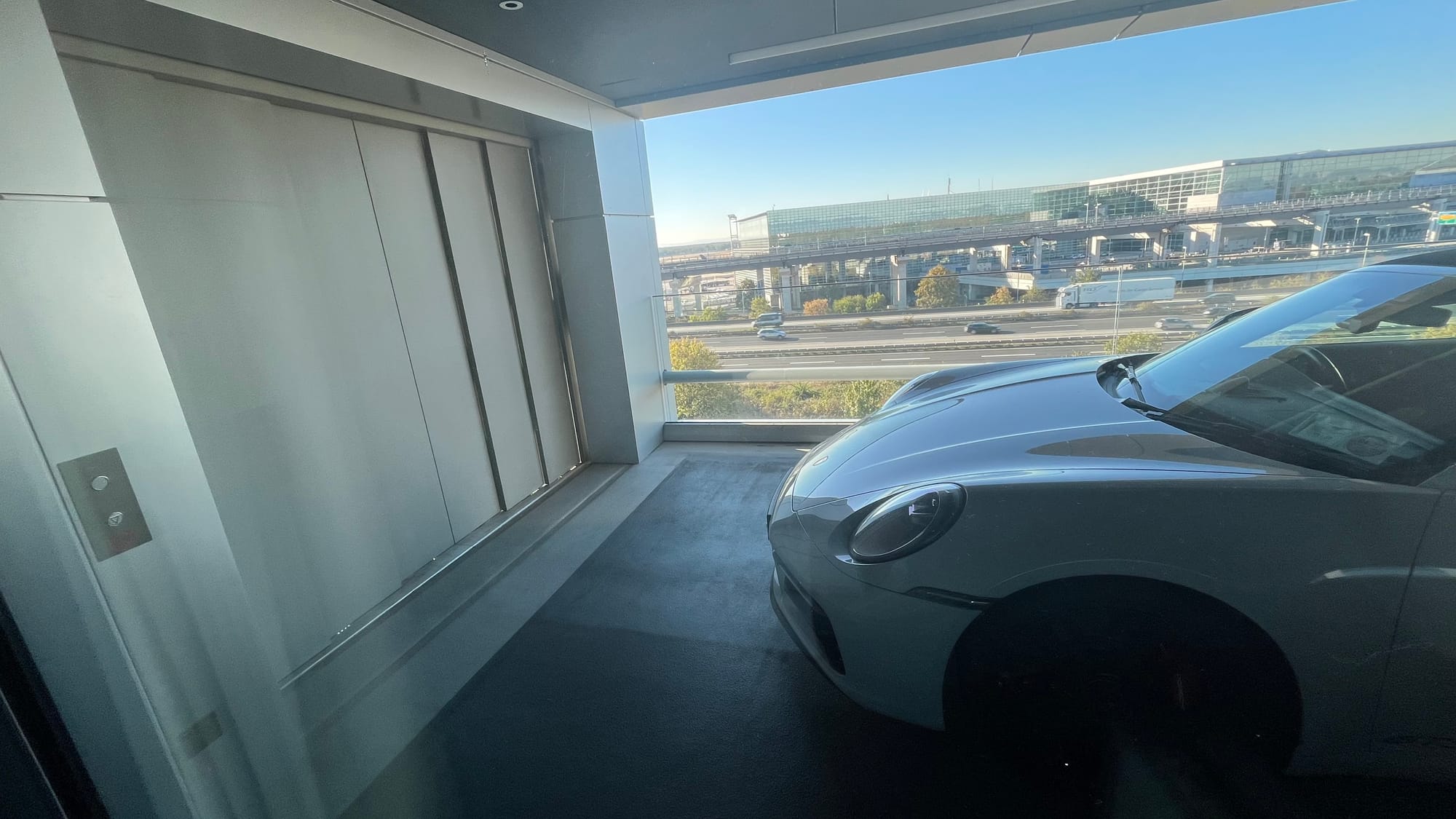 Waiting for the car elevator