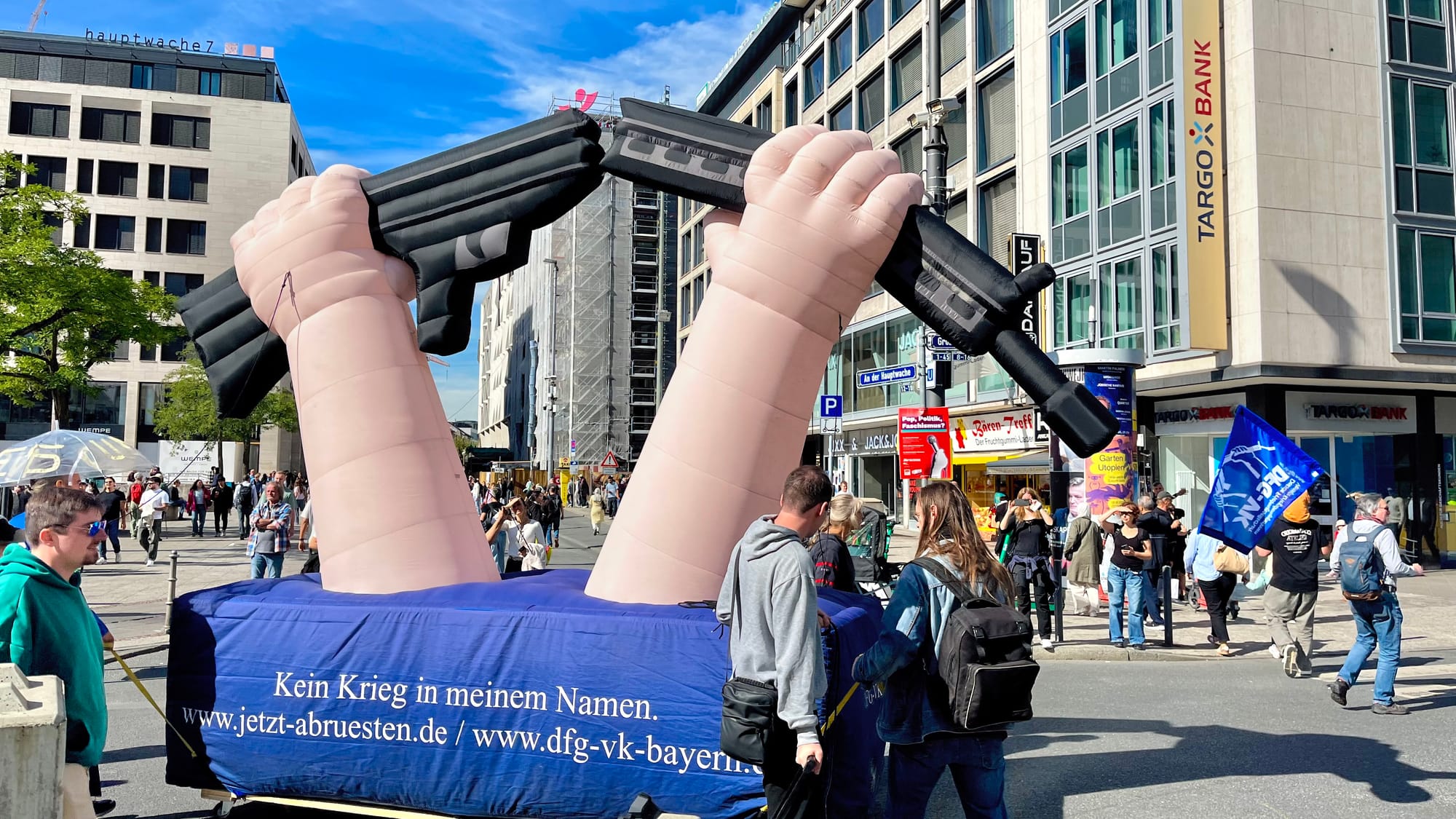 A well made float as part of the protest parade