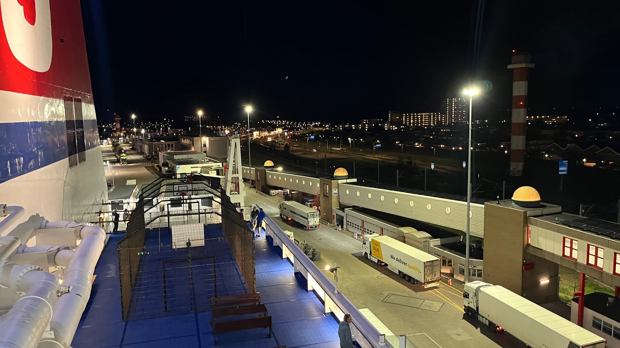 Freight being loaded onto the ferry