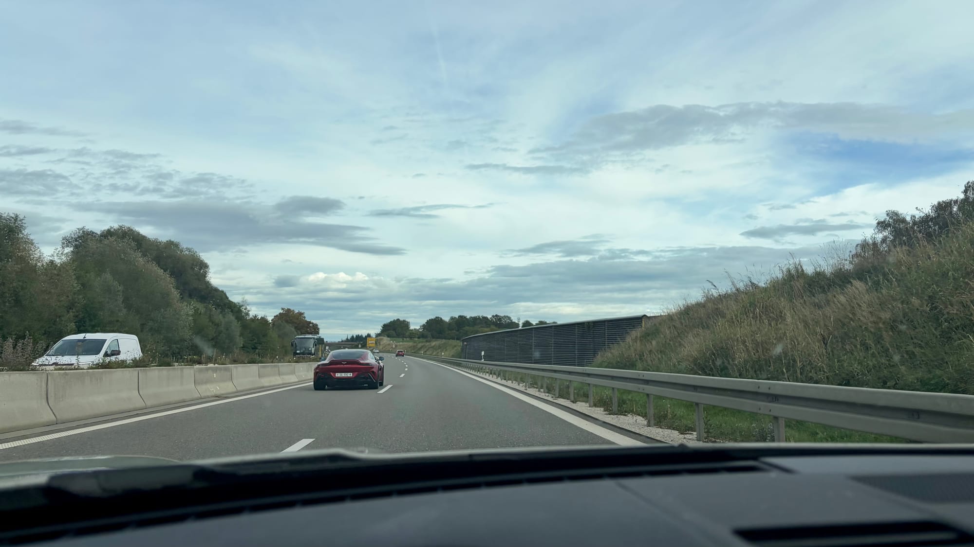 Following an Aston Martin