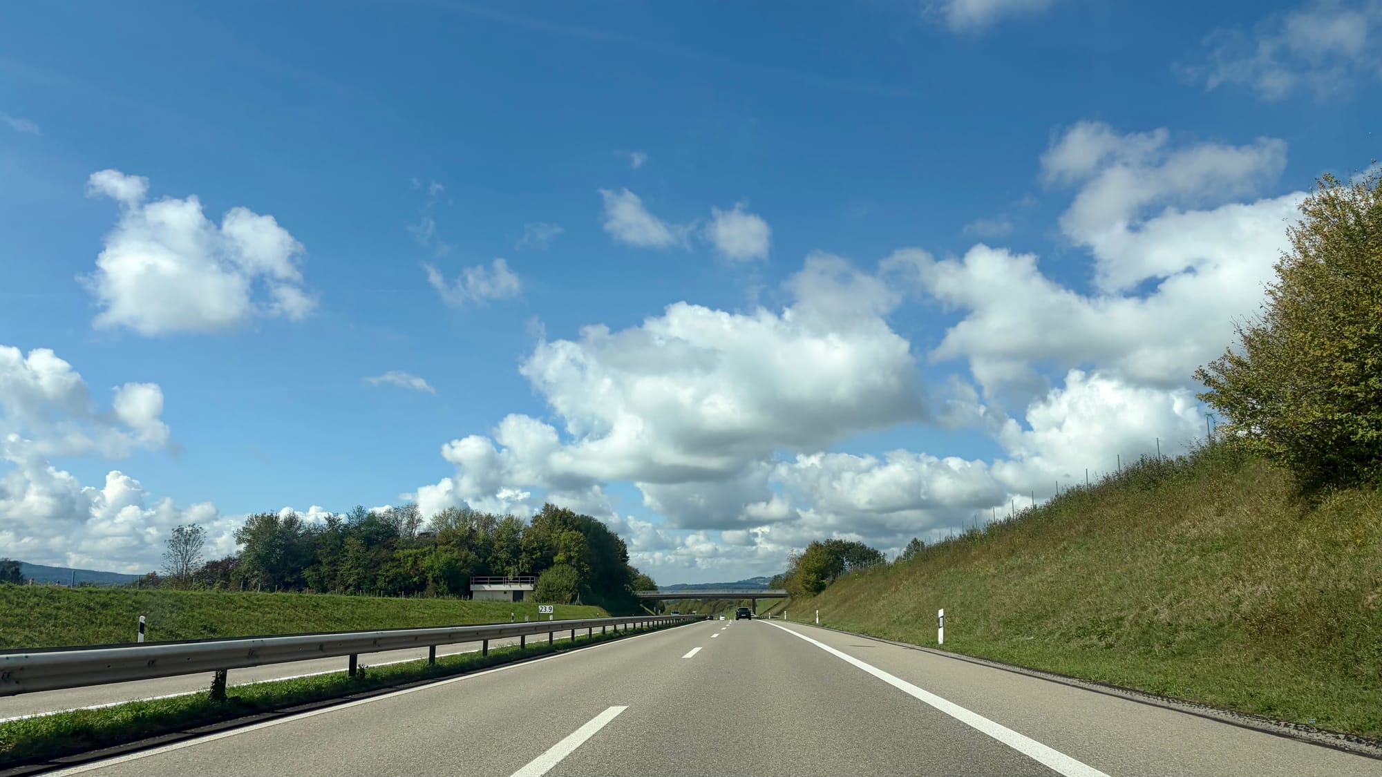 Driving on a Swiss motorway