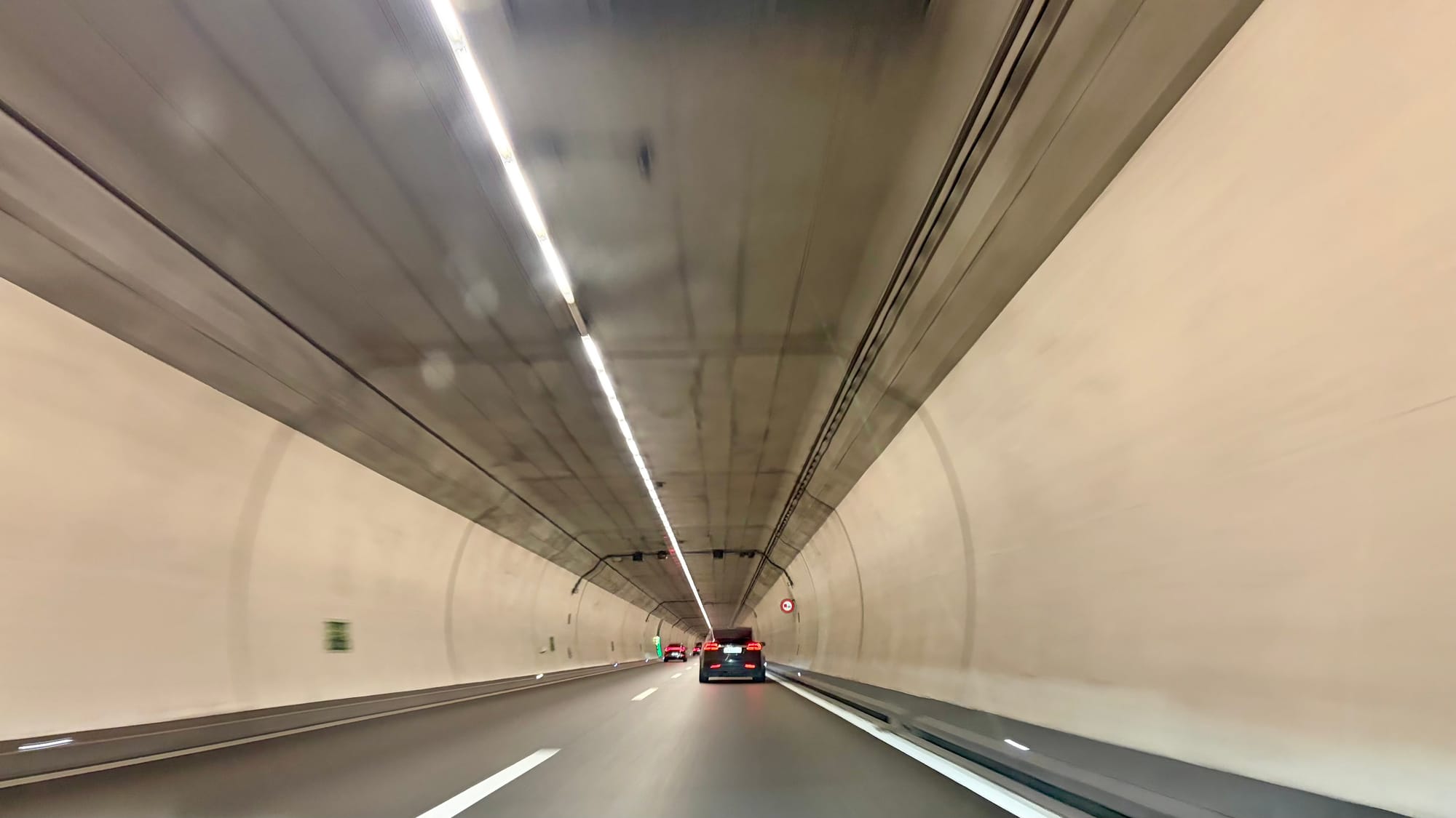 Driving in a Swiss tunnel