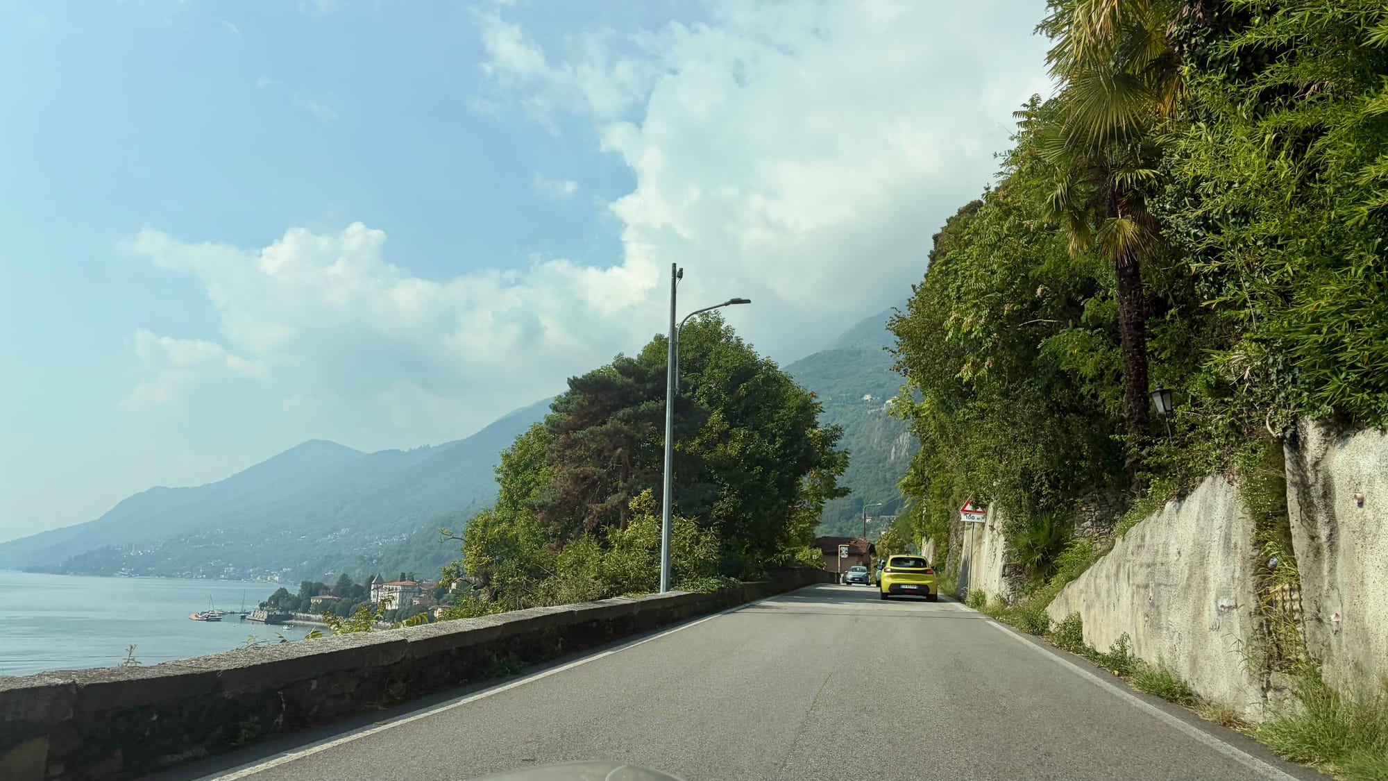 Driving alongside Lake Maggiore