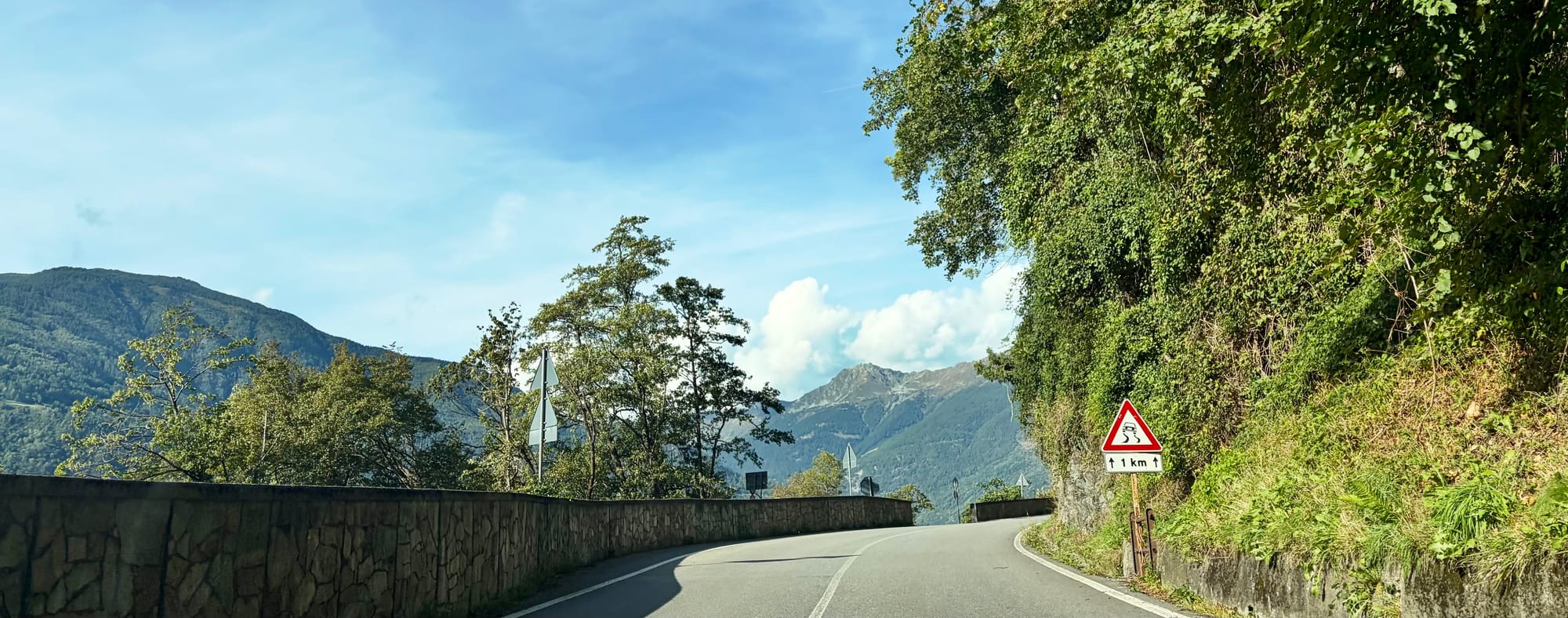 Starting to climb into the mountains