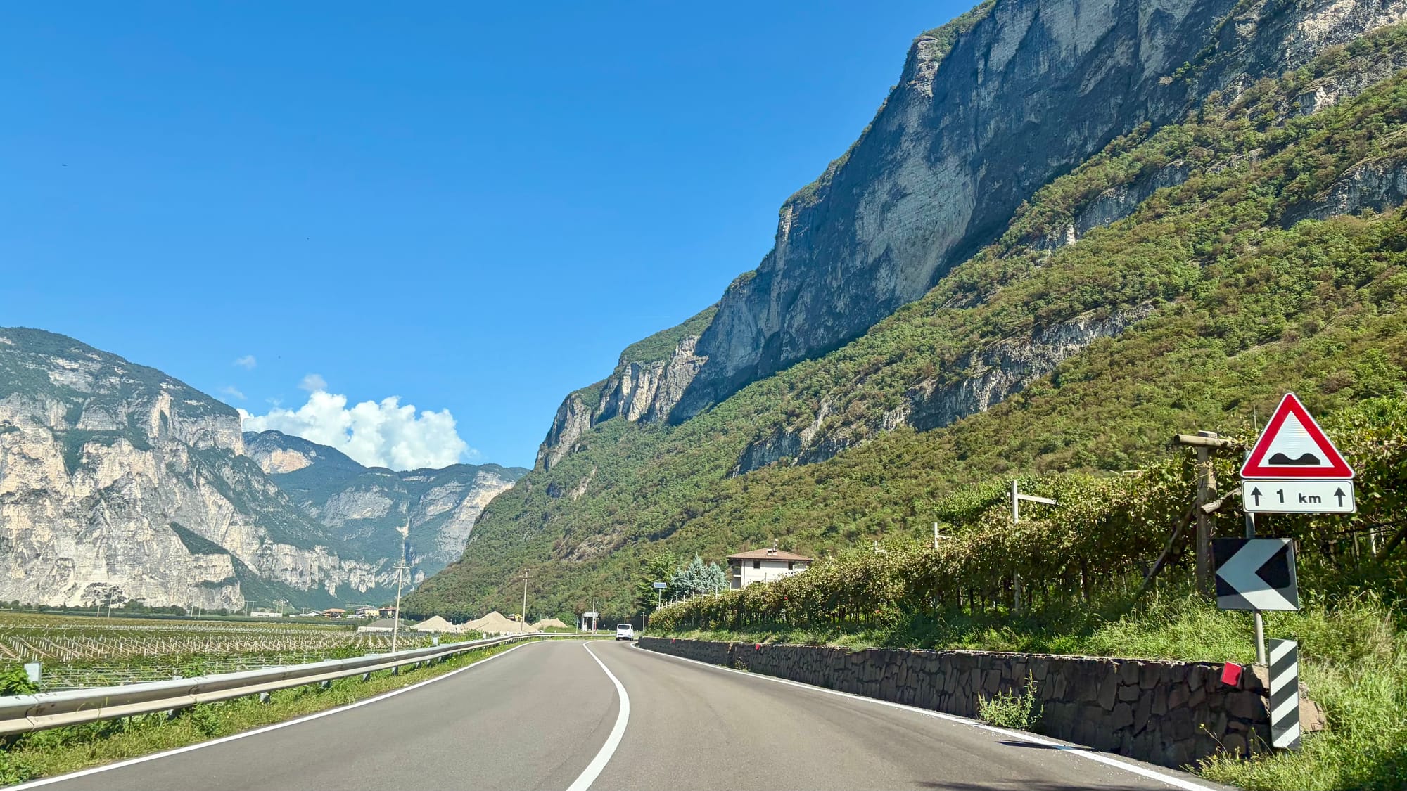 The Italian Alps ahead of us