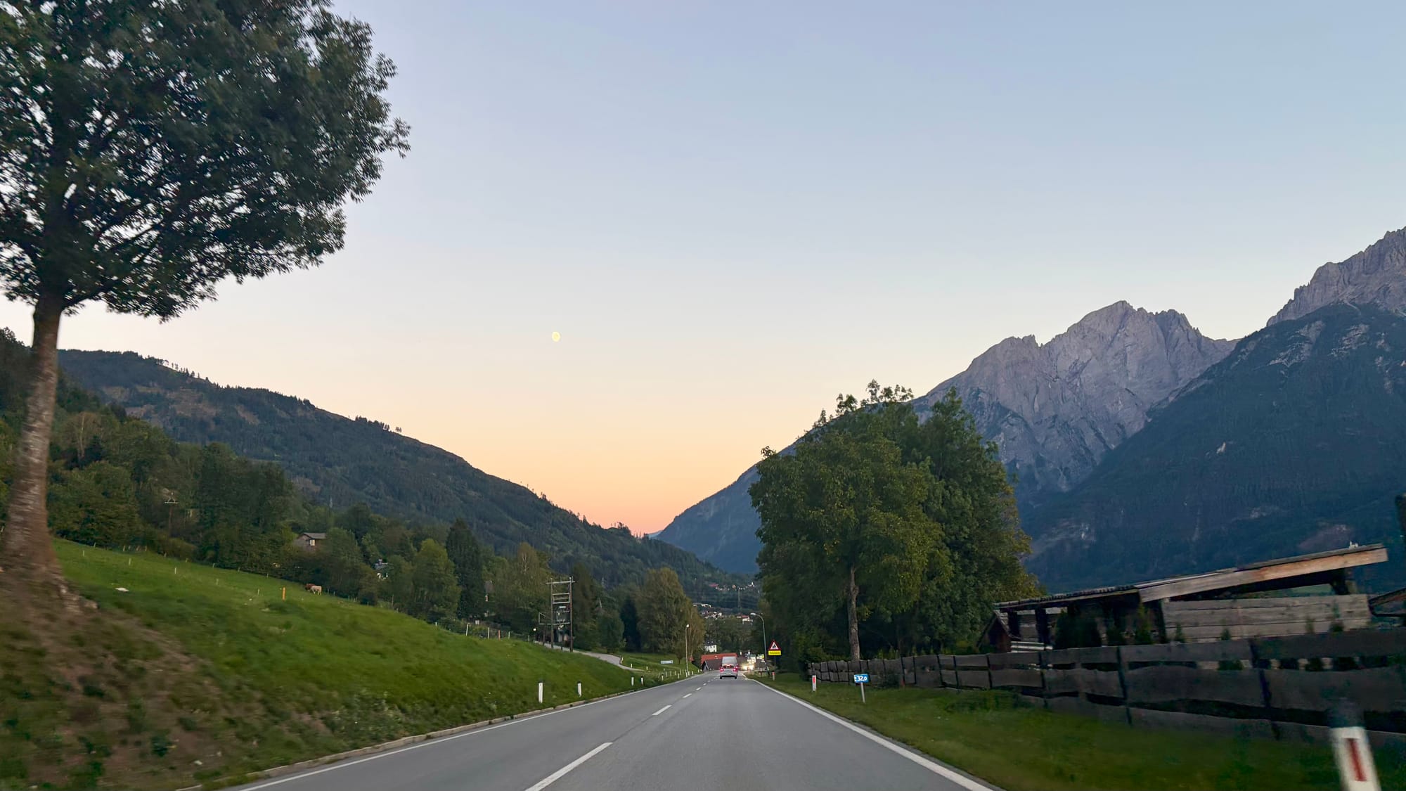 Heading back our hotel at dusk