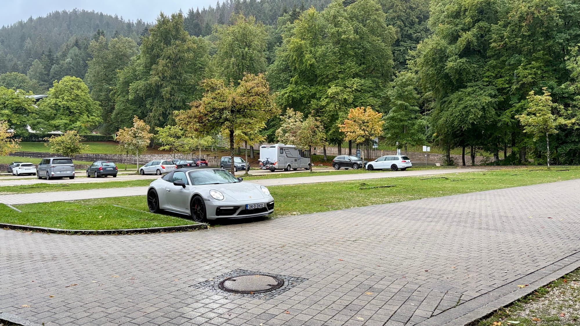 Our car waited for us in the rain while we were up at the Eagle’s Nest