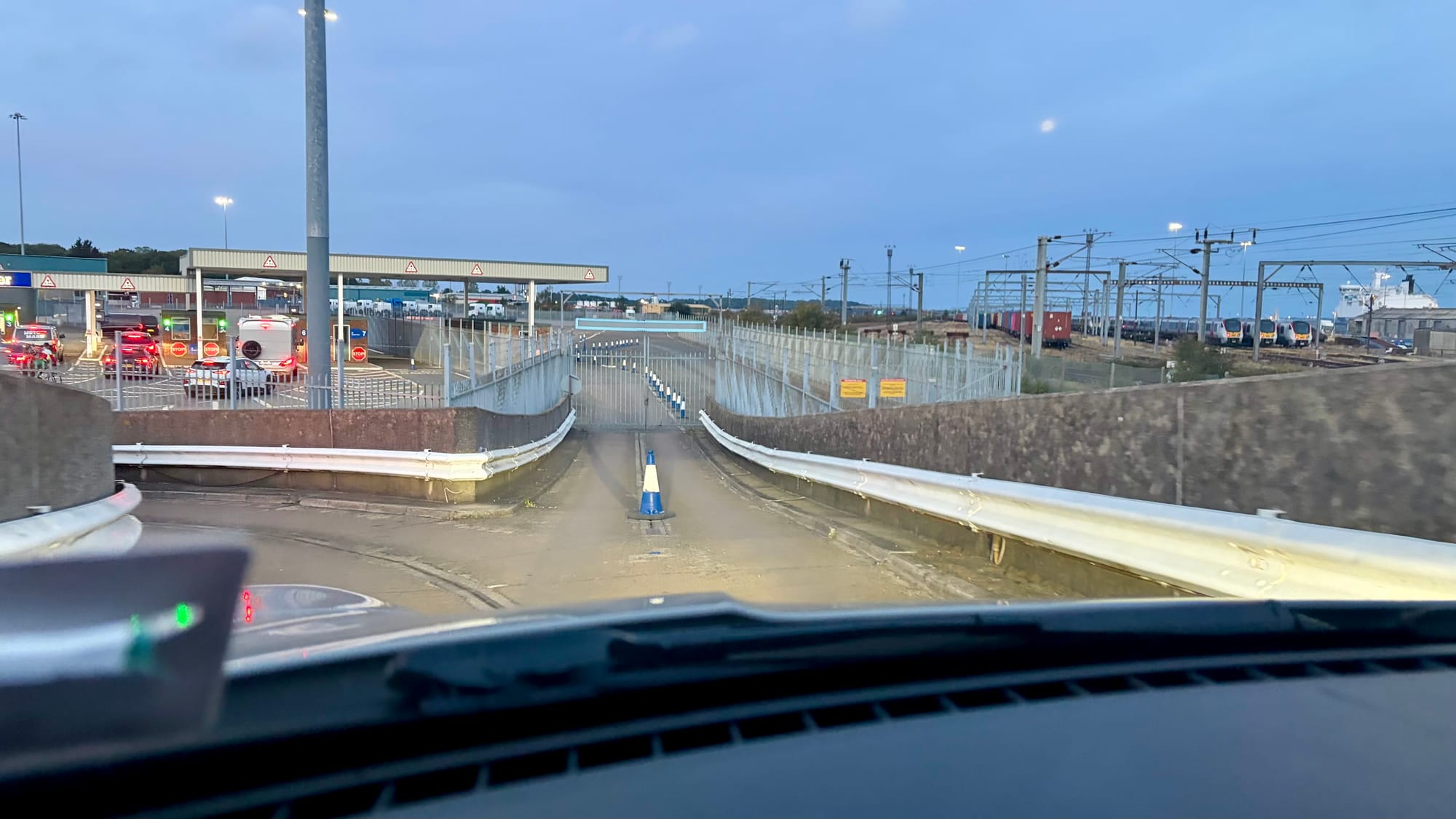 The border cone at Port of Harwich
