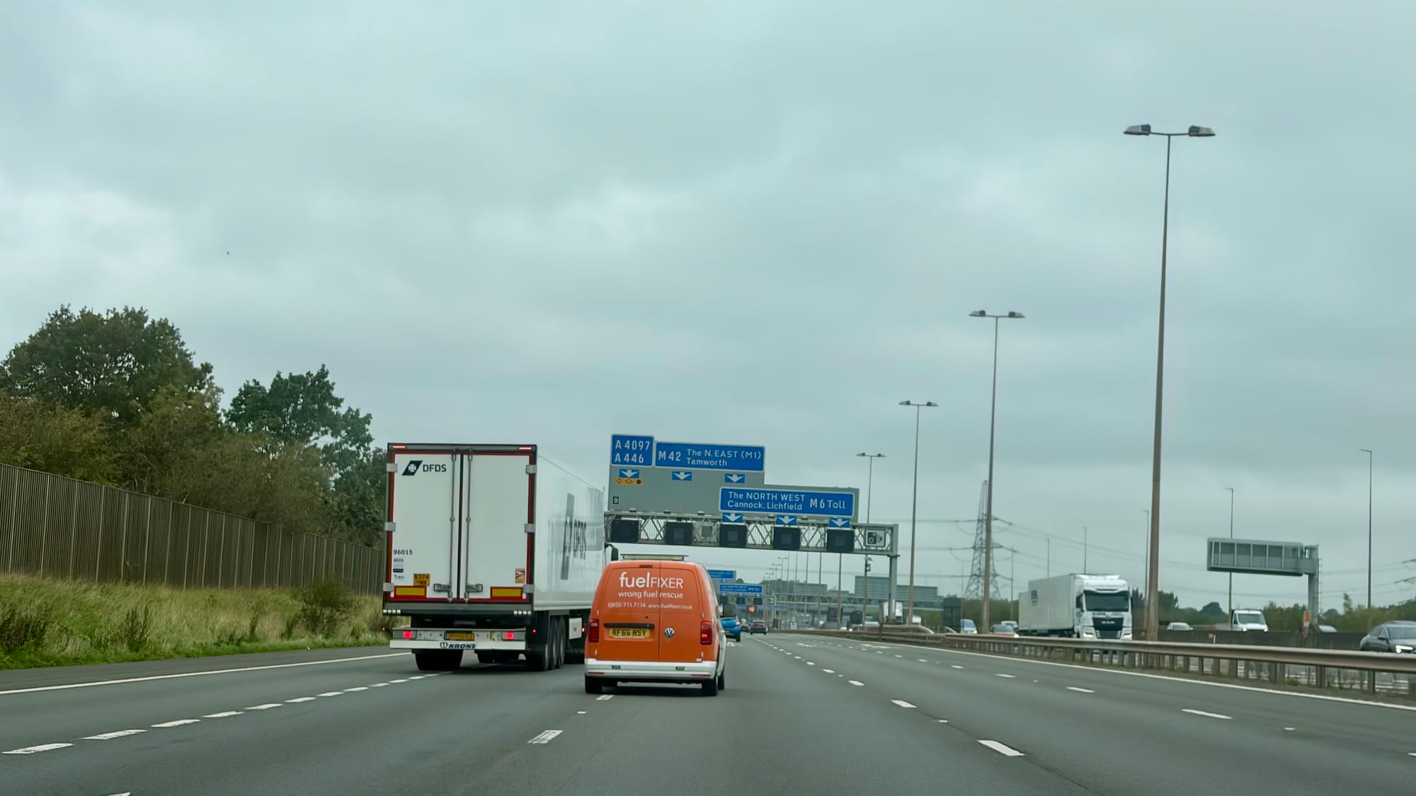 Dull day on the UK motorway network