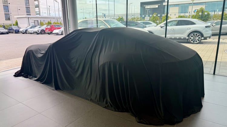 About to unwrap our 911 Targa 4 GTS at Porsche Centre Dublin on 2 May, 2025