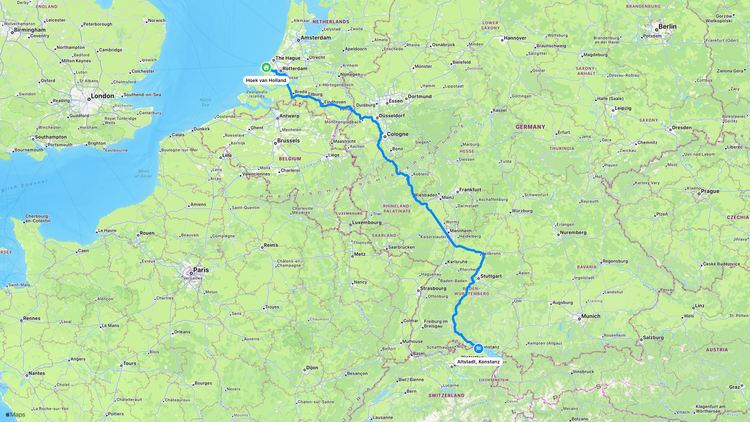 Our exact route on Day 2