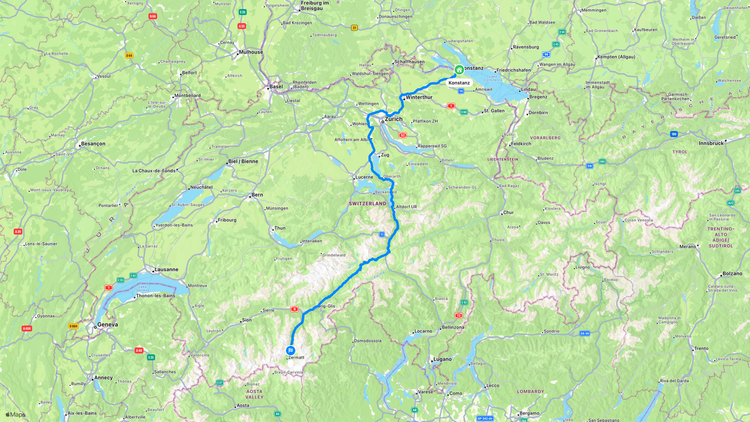 Our exact route on Day 3