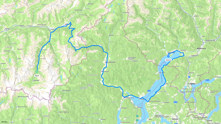 Our exact route on Day 4