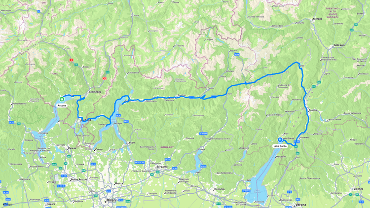 Our exact route on Day 6