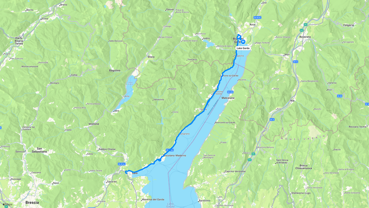 Our exact route on Day 7