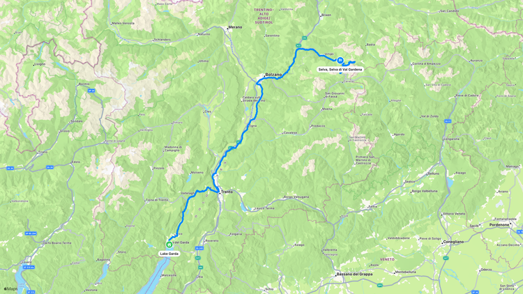Our exact route on Day 8