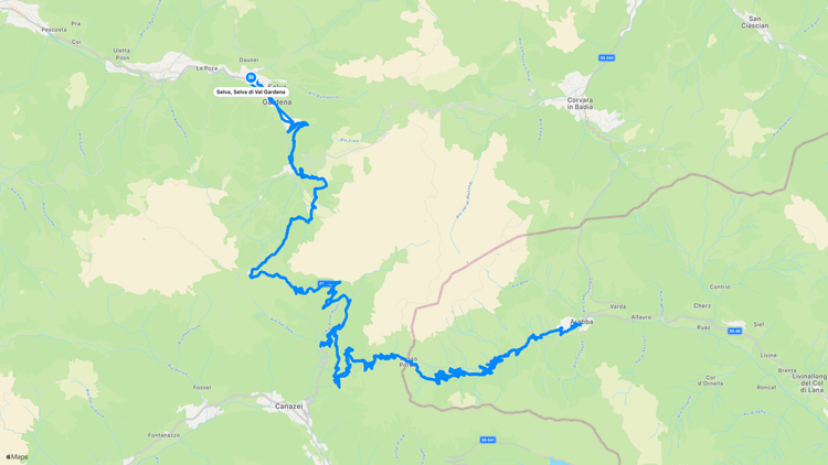 Our exact route on Day 9