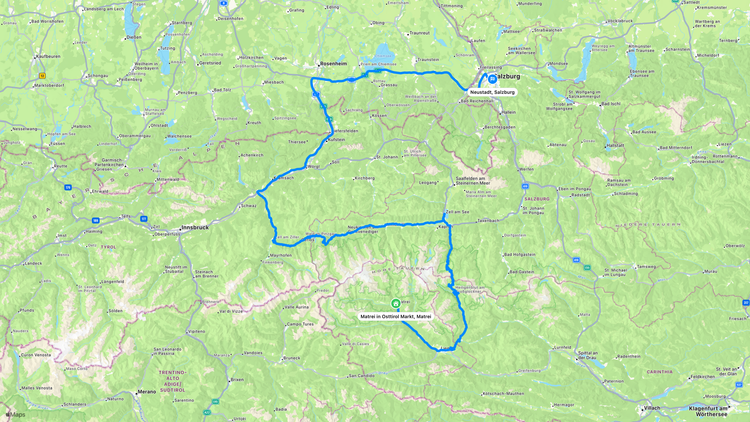 Our exact route on Day 12