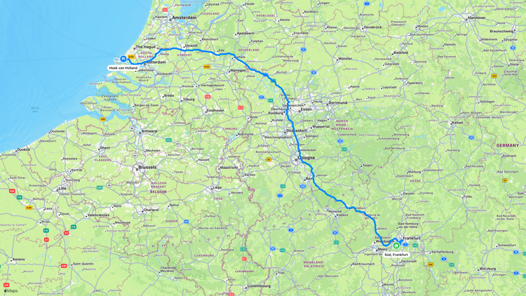 Day 15: Frankfurt (Germany) –> Hoek van Holland (Netherlands)