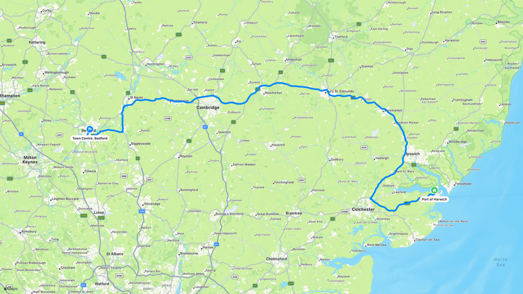 Our exact route on Day 16