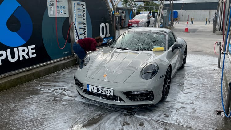 Cleaning our 911 Targa
