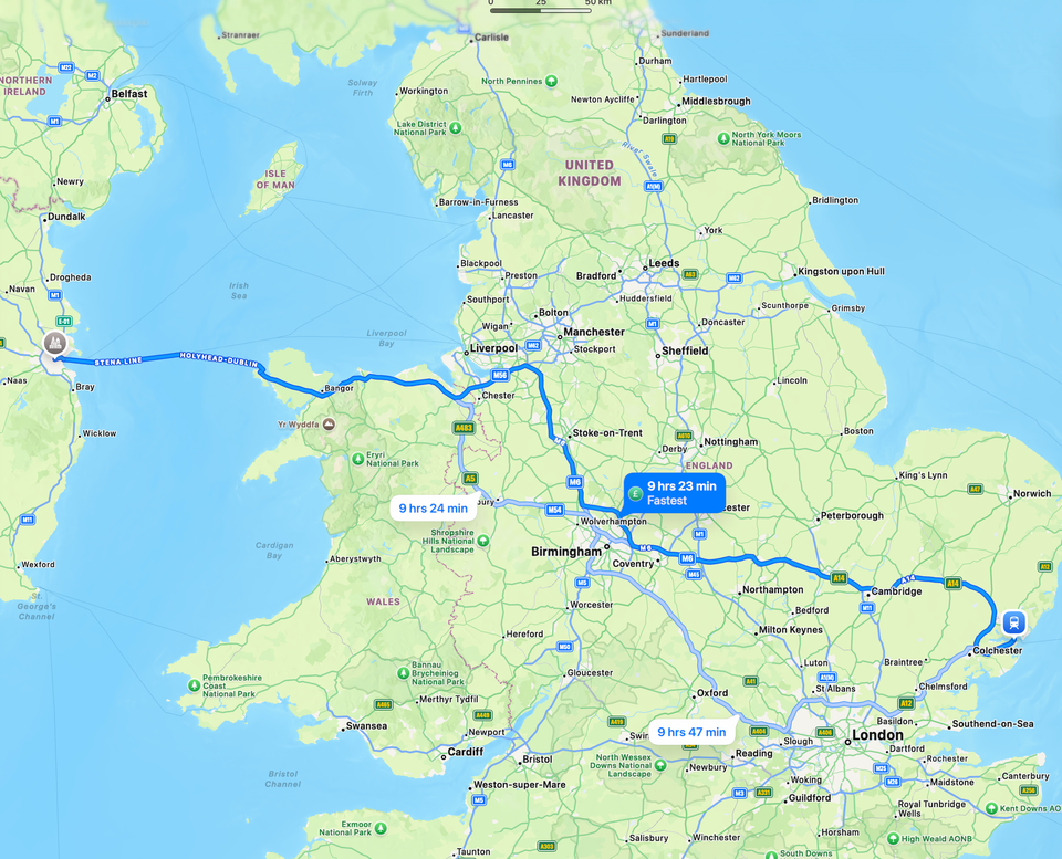 Our route today