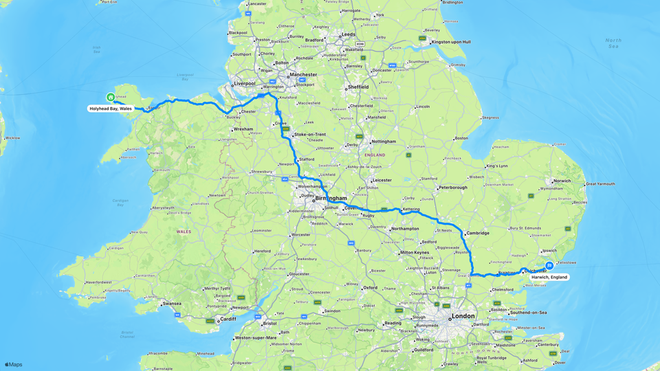 Our exact route on Day 1