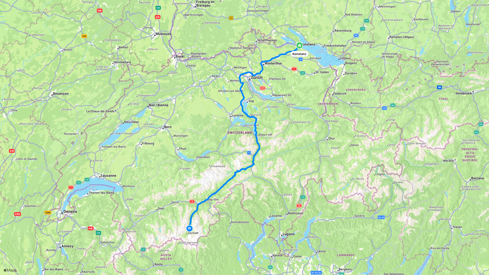 Our exact route on Day 3