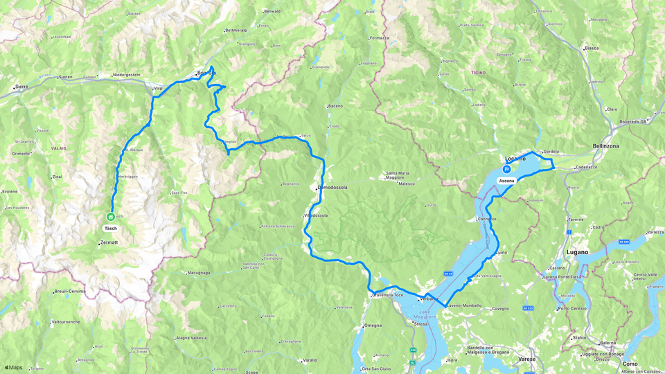 Our exact route on Day 4