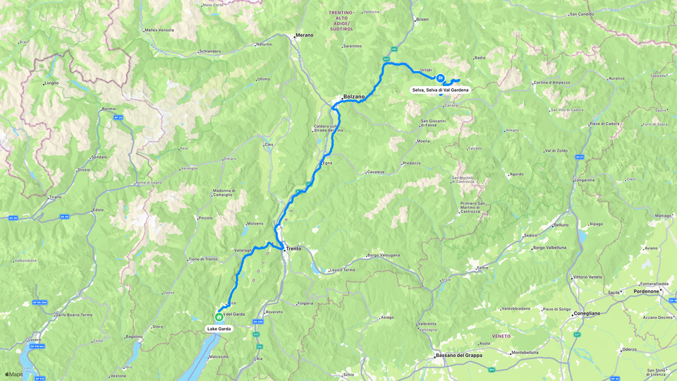 Our exact route on Day 8