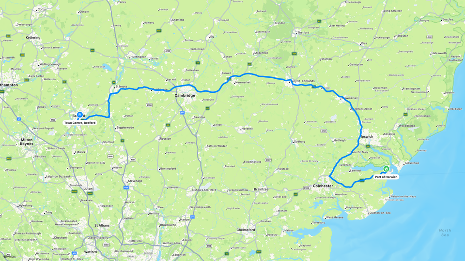 Our exact route on Day 16